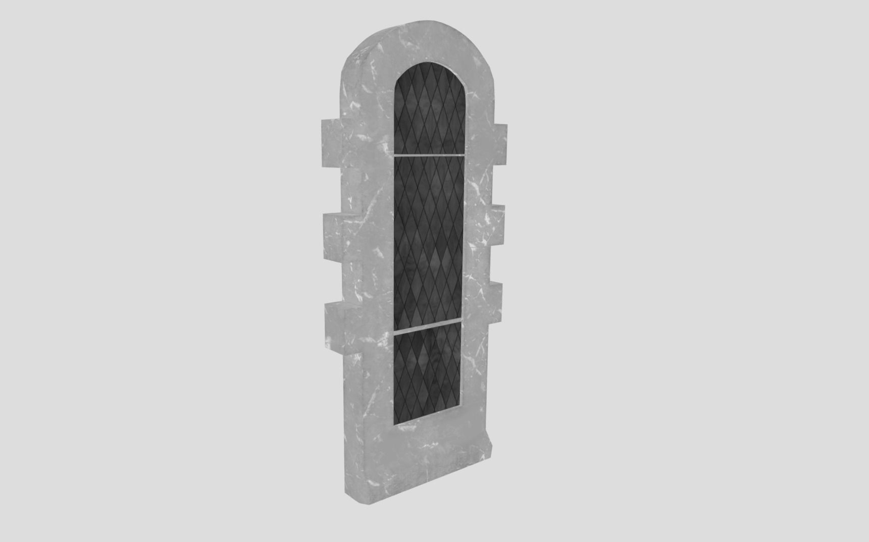 Generic Castle Window Low-poly 3D model_18