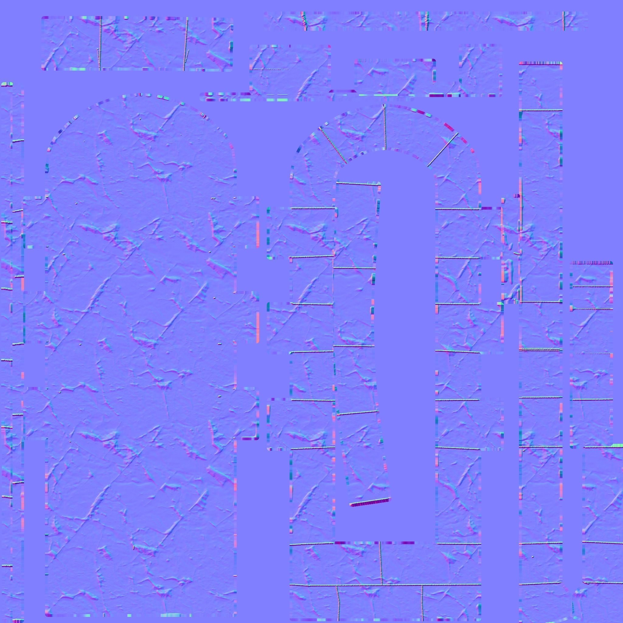 Generic Castle Window Low-poly 3D model_9