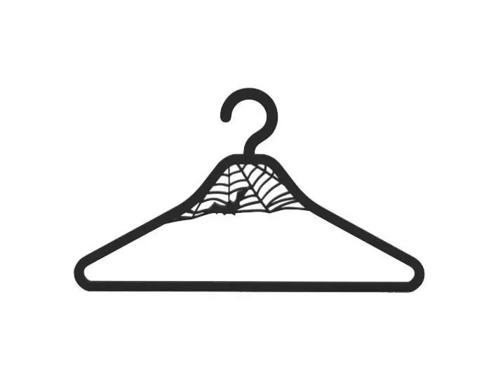 Hanger halloween with spider web 3D print model_0