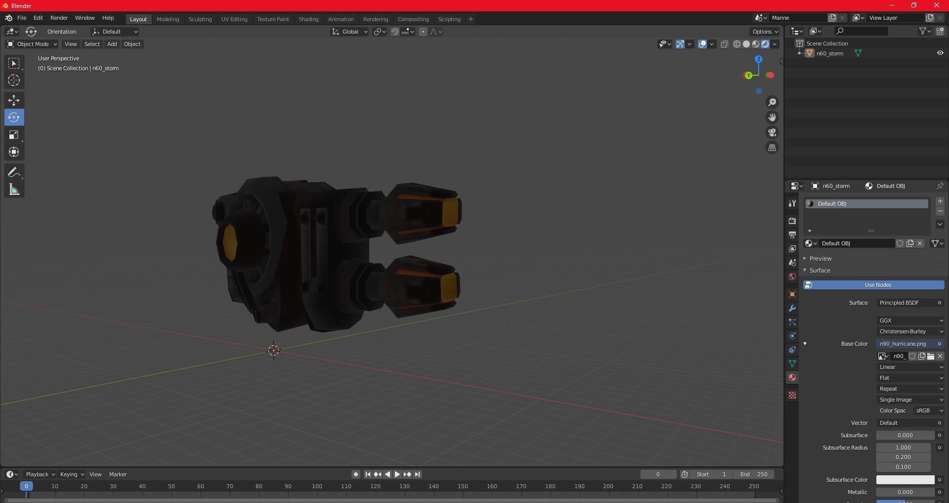 n90 Hurricane model ratchet and clank 3 3D model_1