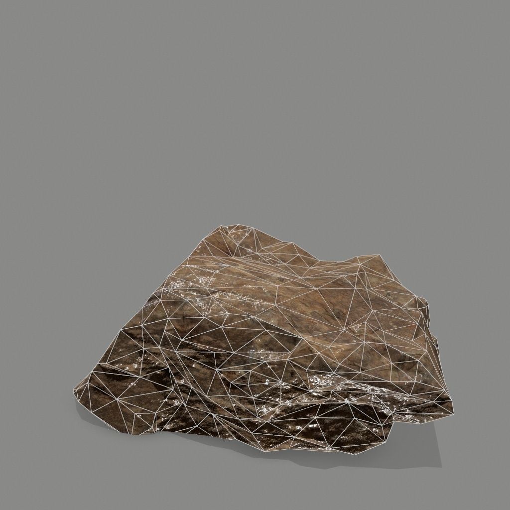 rocks rock Low-poly 3D model_8