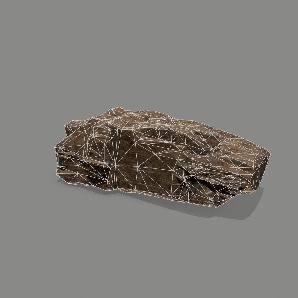 rocks rock Low-poly 3D model_10