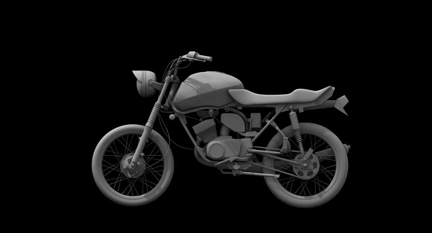 old bike 3d model 3D model