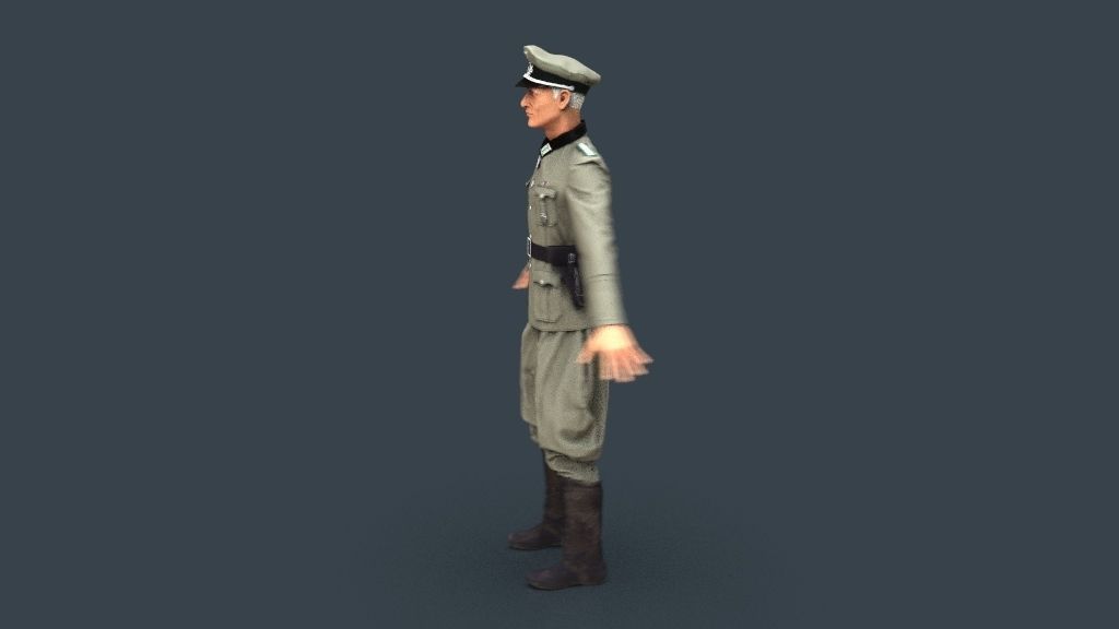 Wehrmacht officer 3D model_14