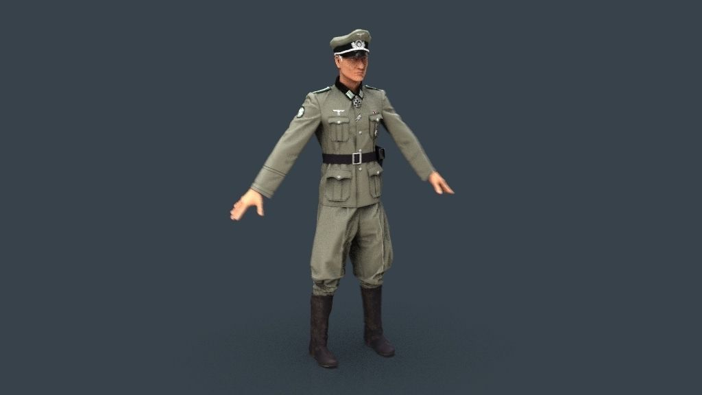 Wehrmacht officer 3D model_15