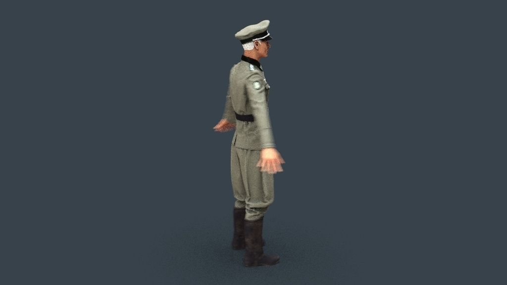 Wehrmacht officer 3D model_21
