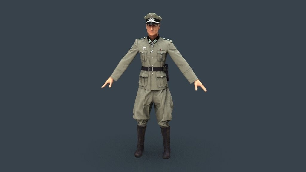 Wehrmacht officer 3D model_18