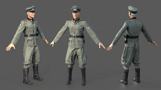 Wehrmacht officer 3D model