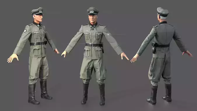 Wehrmacht officer 3D model