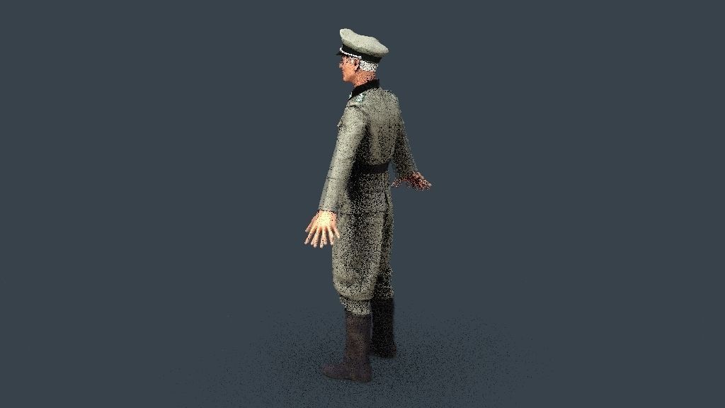 Wehrmacht officer 3D model_17