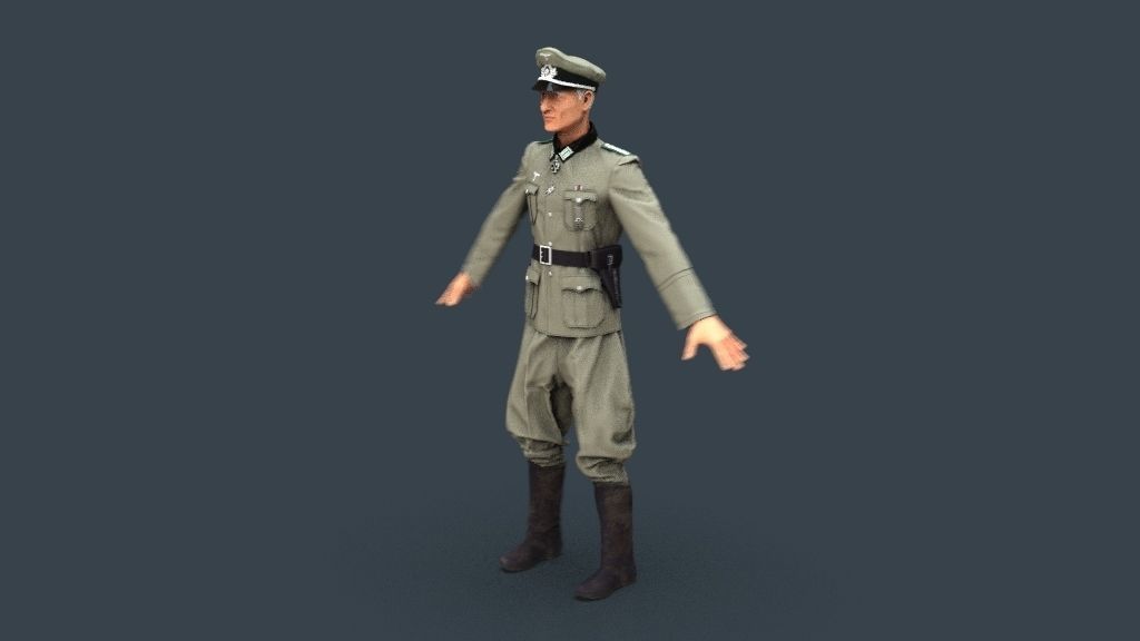 Wehrmacht officer 3D model_16
