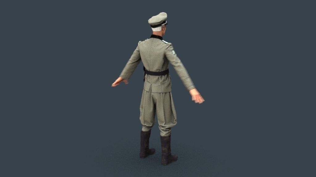 Wehrmacht officer 3D model_22