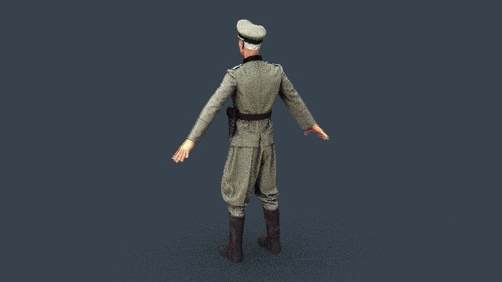 Wehrmacht officer 3D model_20
