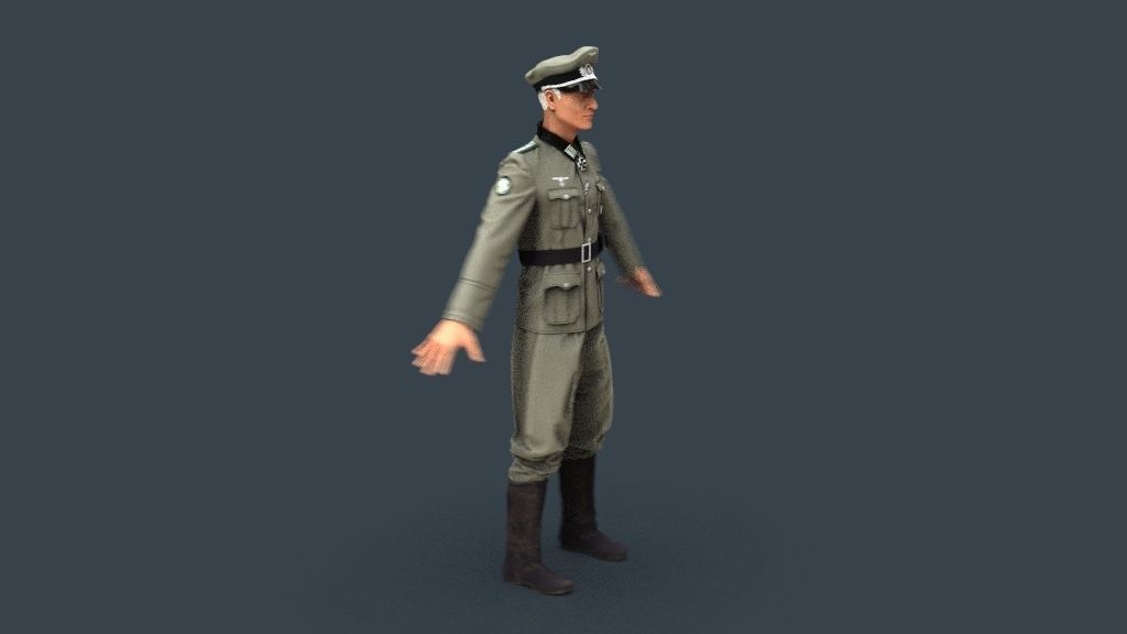 Wehrmacht officer 3D model_13