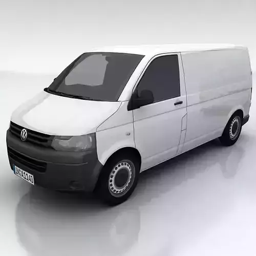 VW Transporter 5b Low-poly 3D model