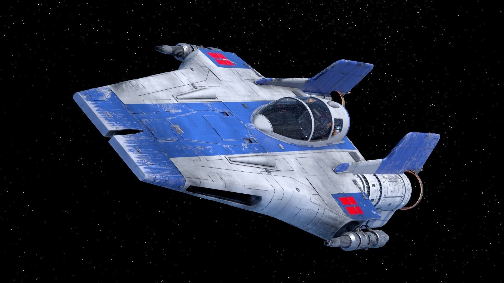 RZ-2 A-WING 3D model_5