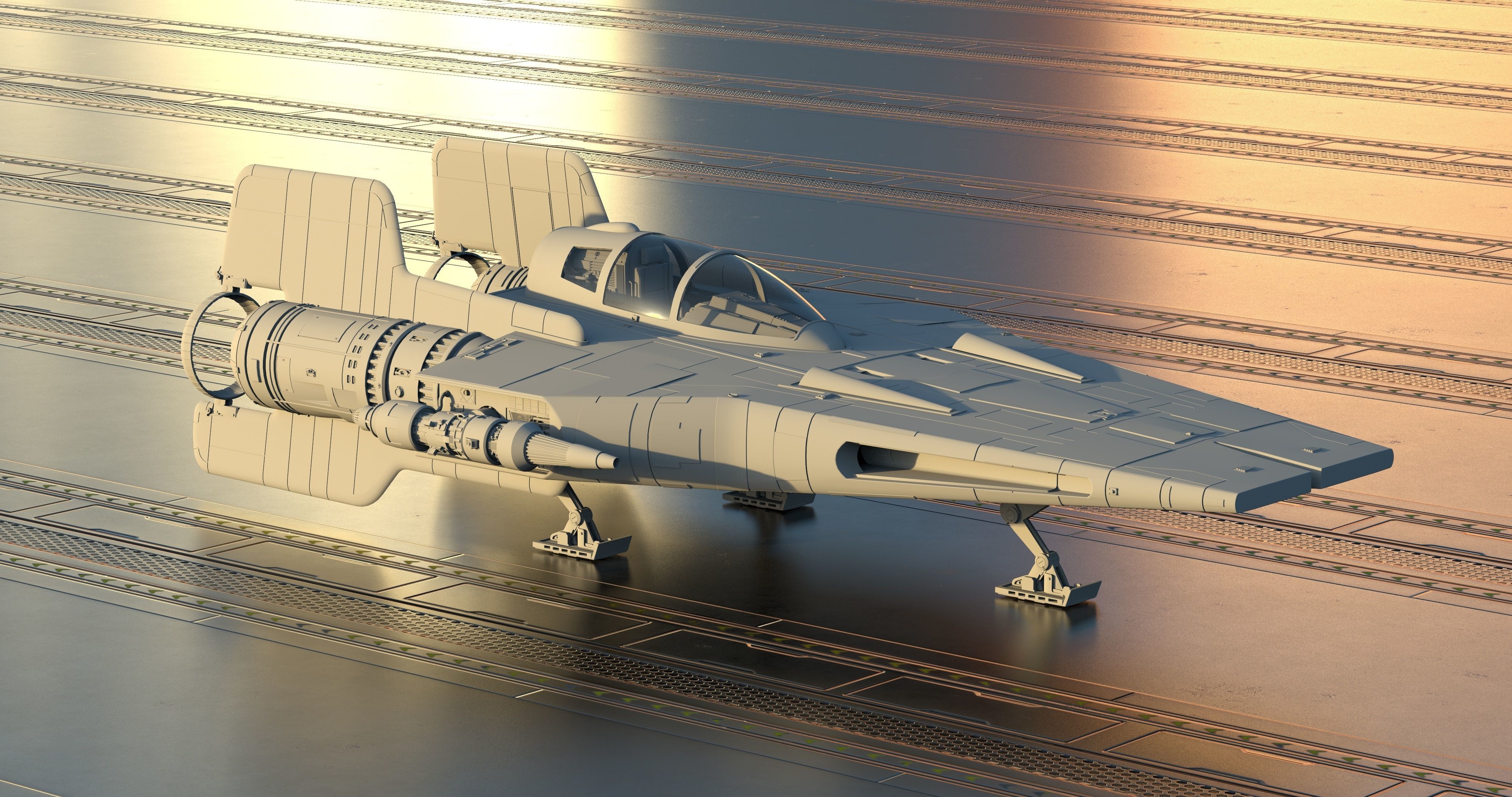 RZ-2 A-WING 3D model_15