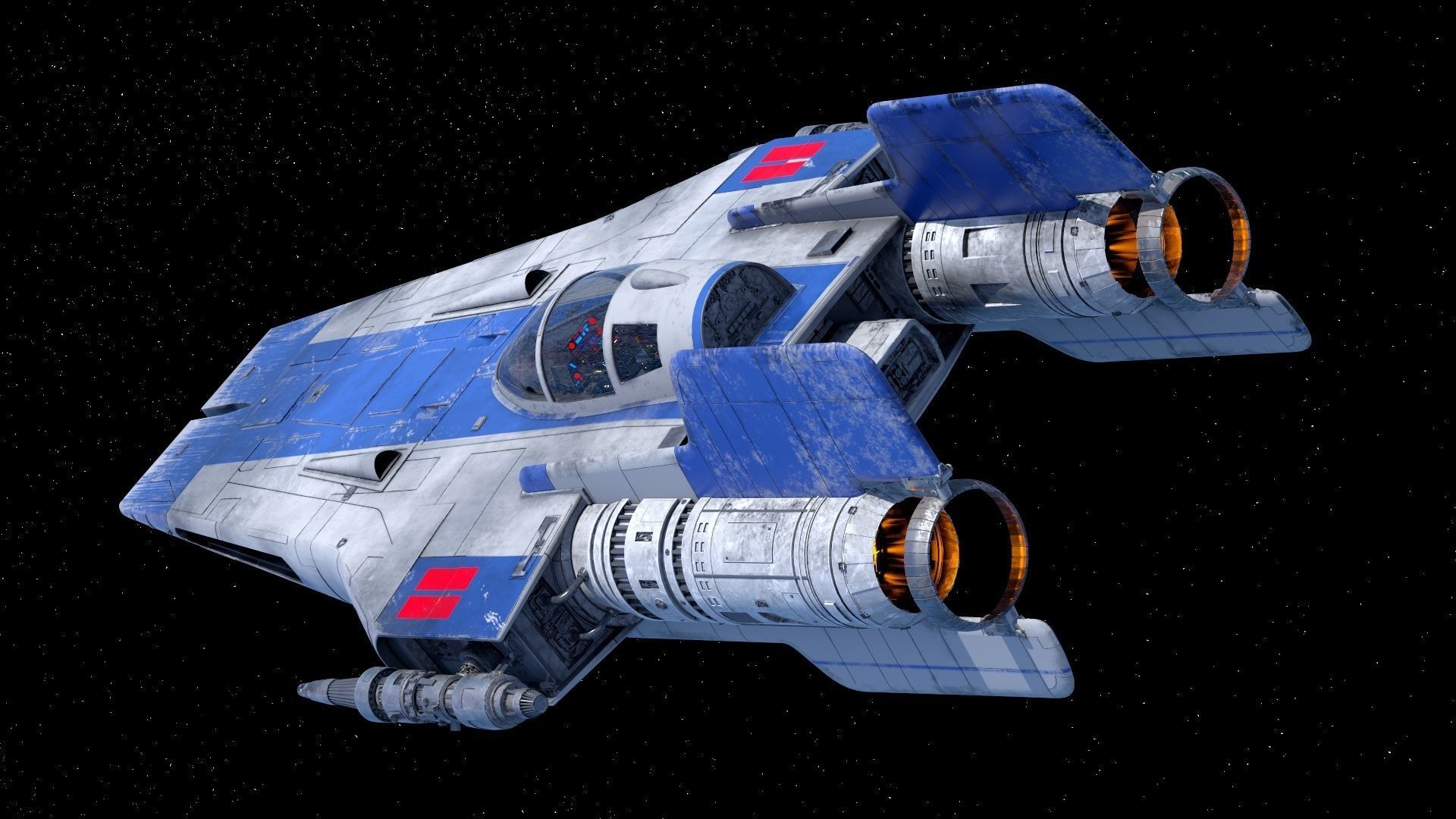 RZ-2 A-WING 3D model_9