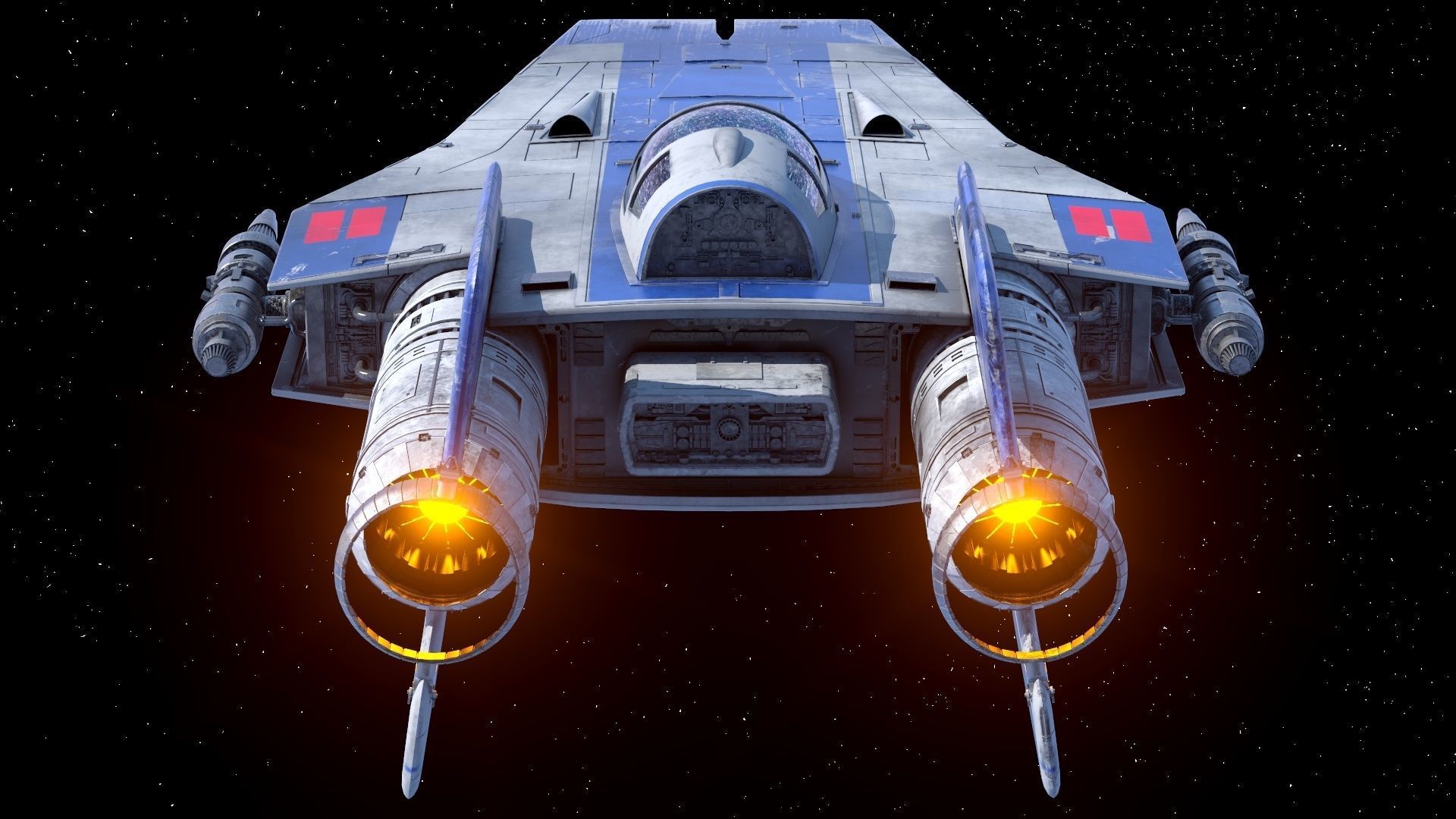 RZ-2 A-WING 3D model_13