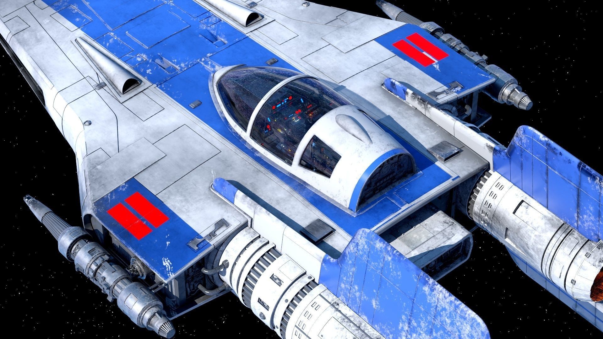RZ-2 A-WING 3D model_14