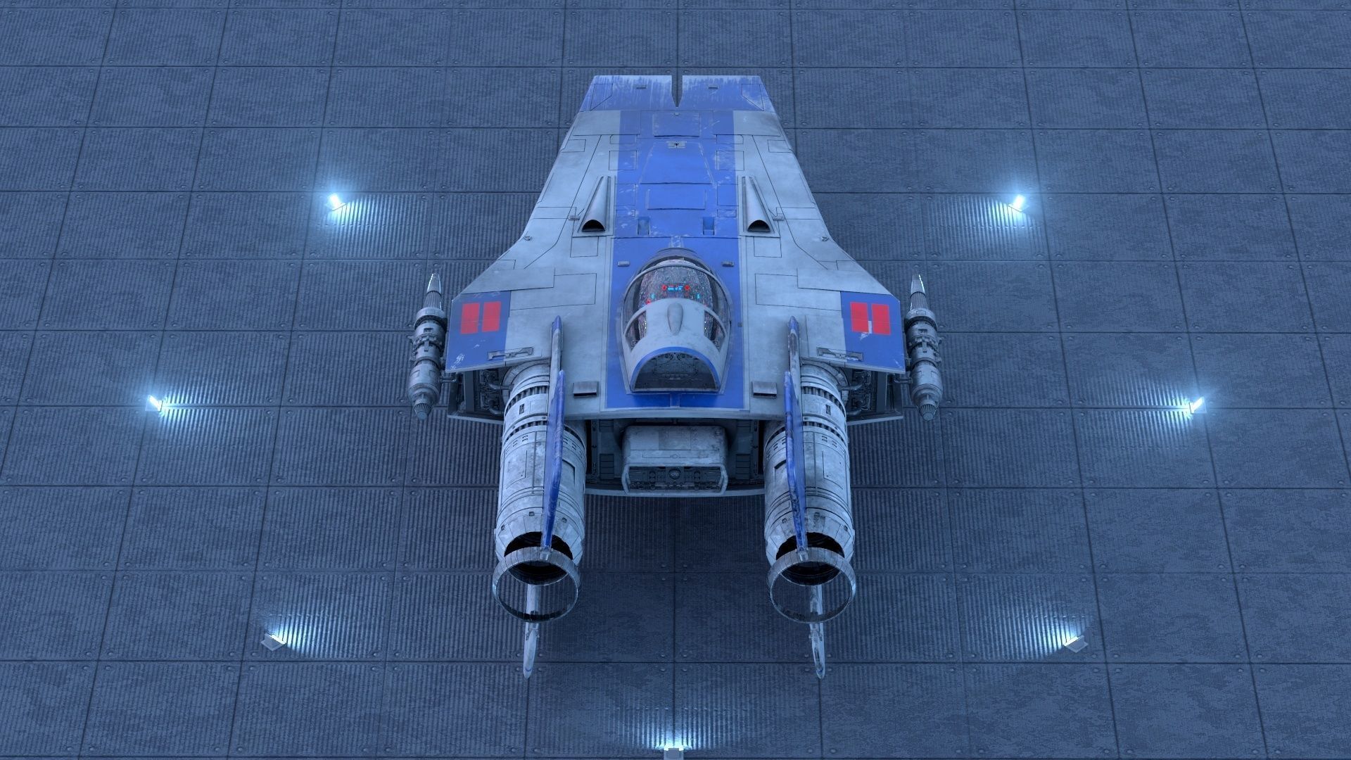 RZ-2 A-WING 3D model_7