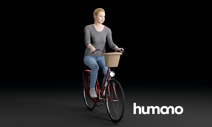 Humano Biking Woman 0701 3D model