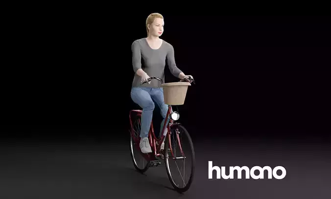 Humano Biking Woman 0701 3D model