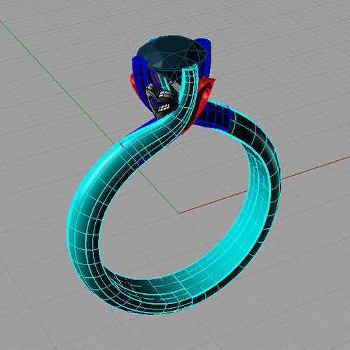 Solitaire Round diamond Anello solitario Sl30 3D print model
