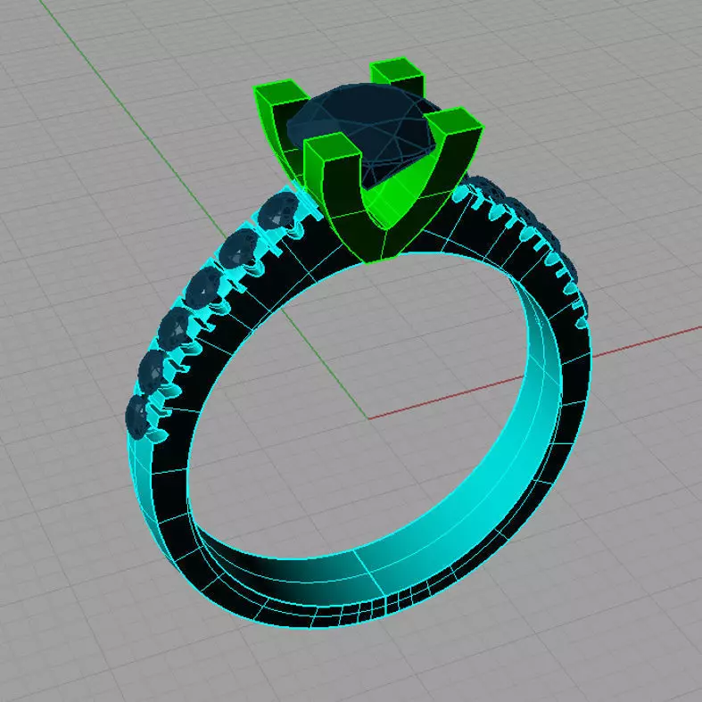 Classic Solitaire Engagement ring 4 prong Anello solitario sl31 3D print model_0