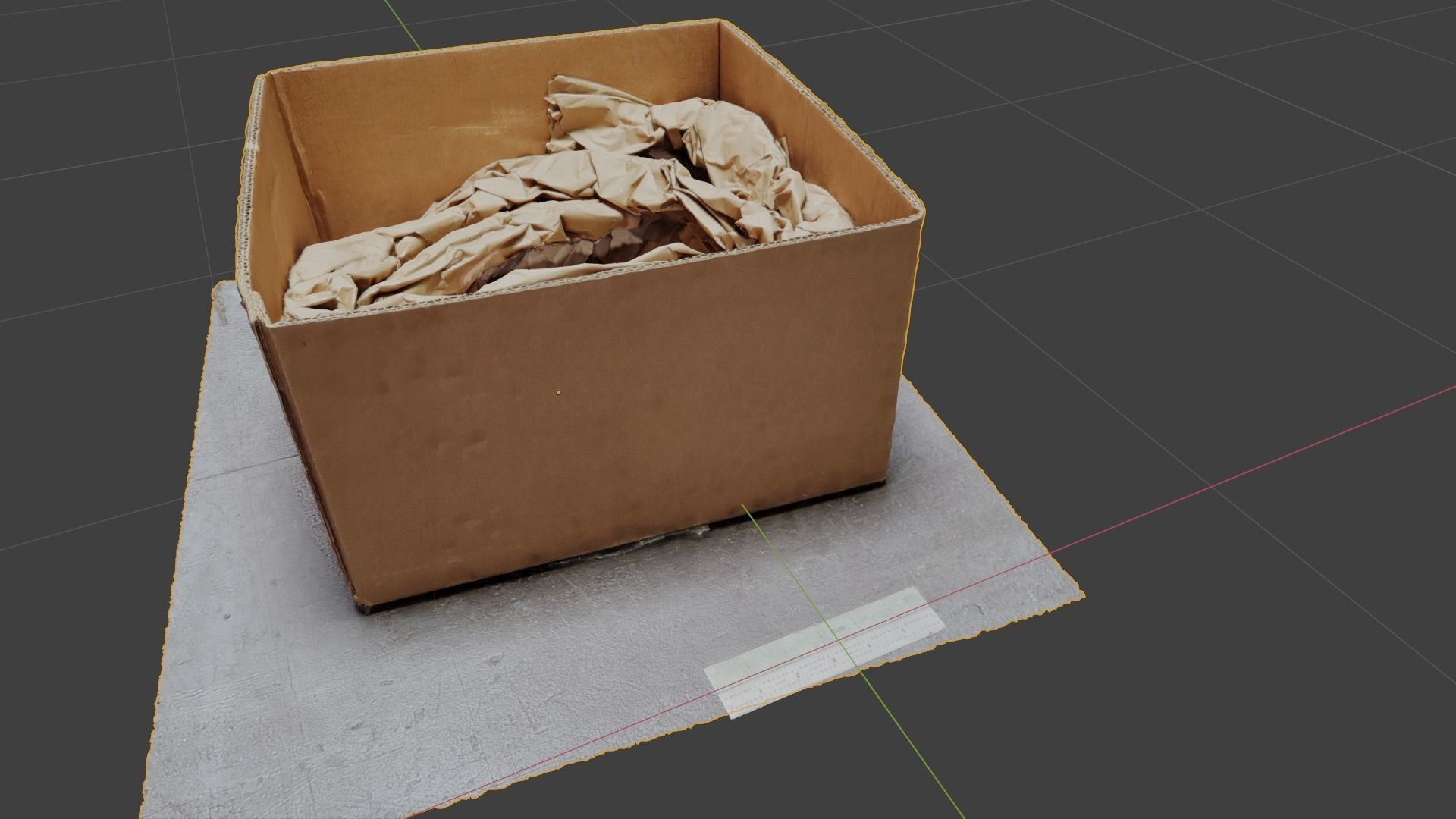 6 Inch Steel Scale Low-poly 3D model_10