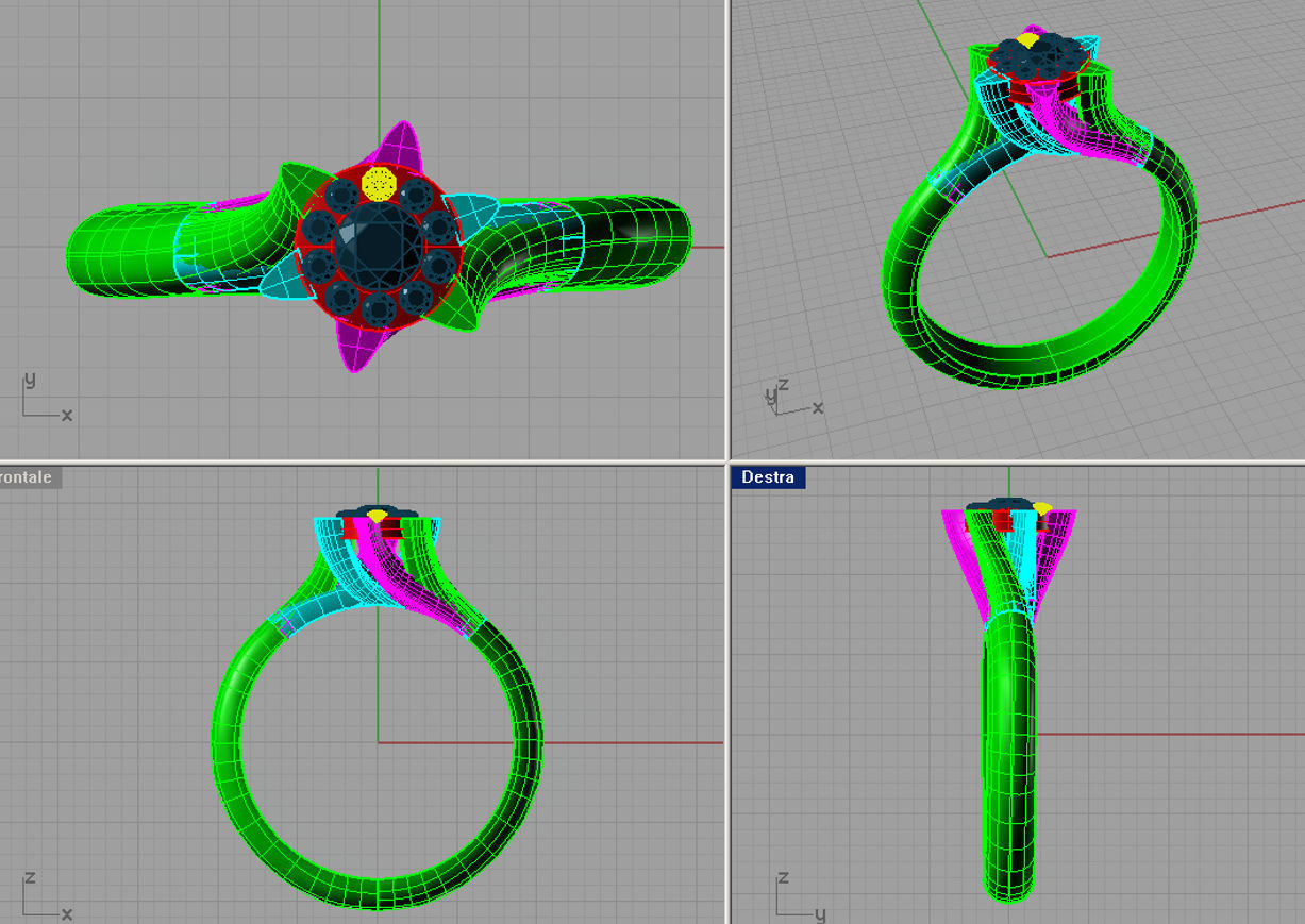 Classic Solitaire Engagement ring  Anello solitario Sl32 3D print model_2