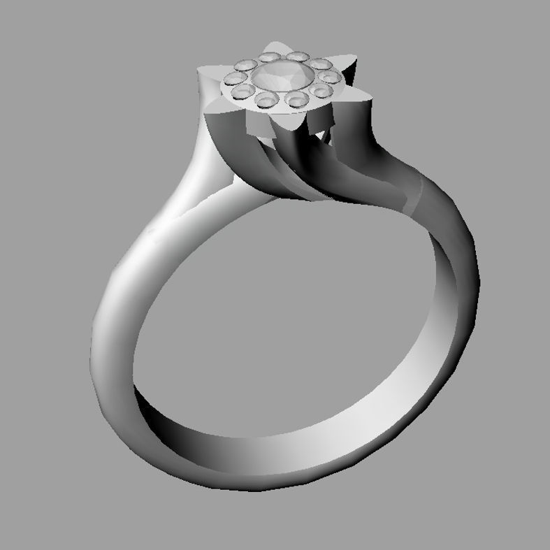 Classic Solitaire Engagement ring  Anello solitario Sl32 3D print model_5