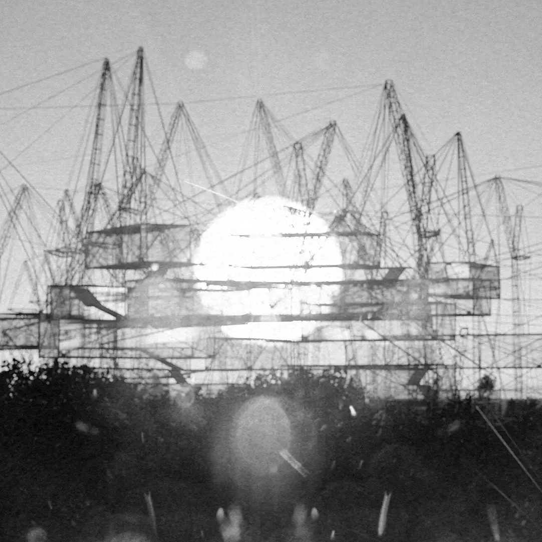 BUILDING radio tower with sun behind it Free 3D model
