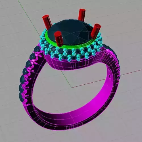 Solitaire Round diamond Anello solitario Sl34 3D print model