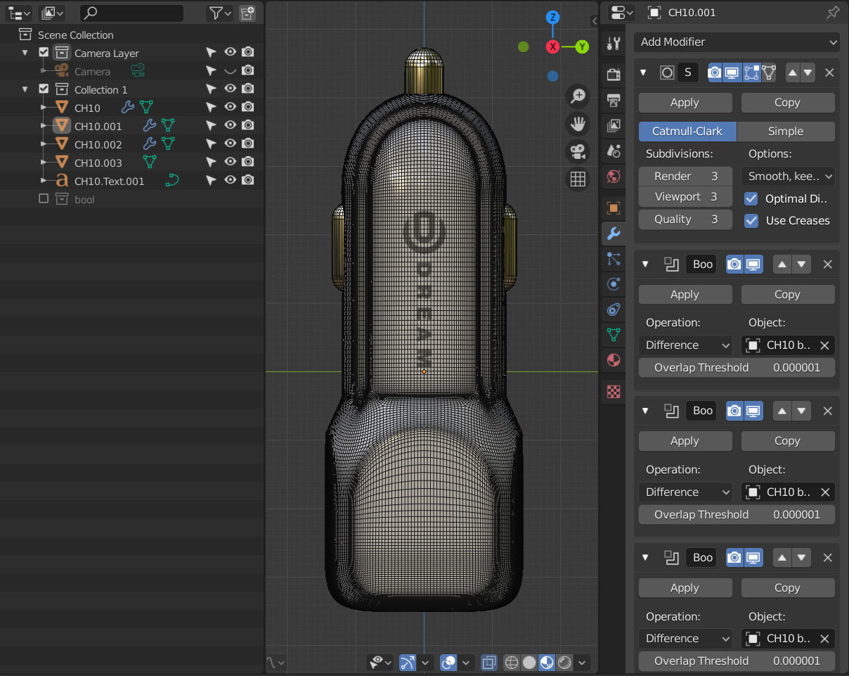 CH10 usb charger 3D model_8
