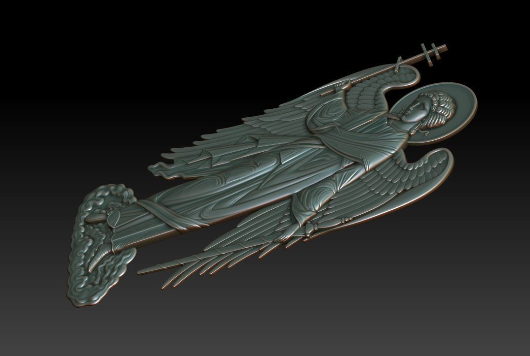 Guardian angel orthodox icon 3D model_12