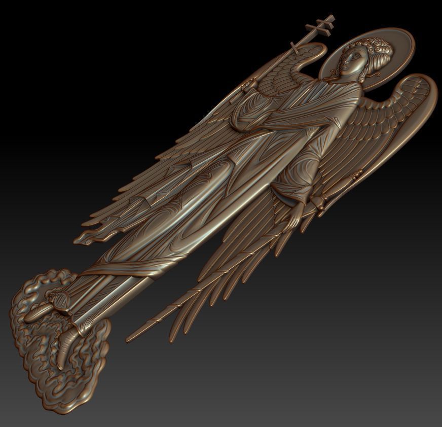 Guardian angel orthodox icon 3D model_3