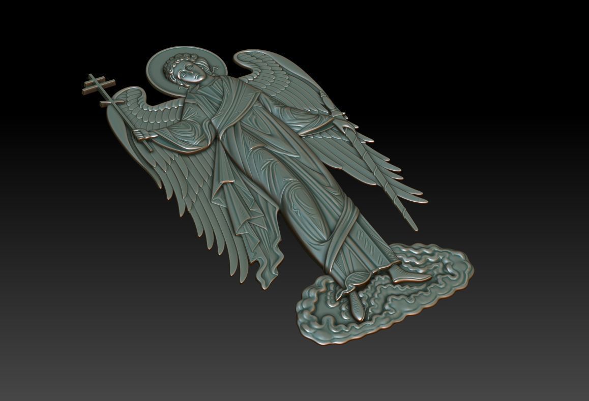 Guardian angel orthodox icon 3D model_10