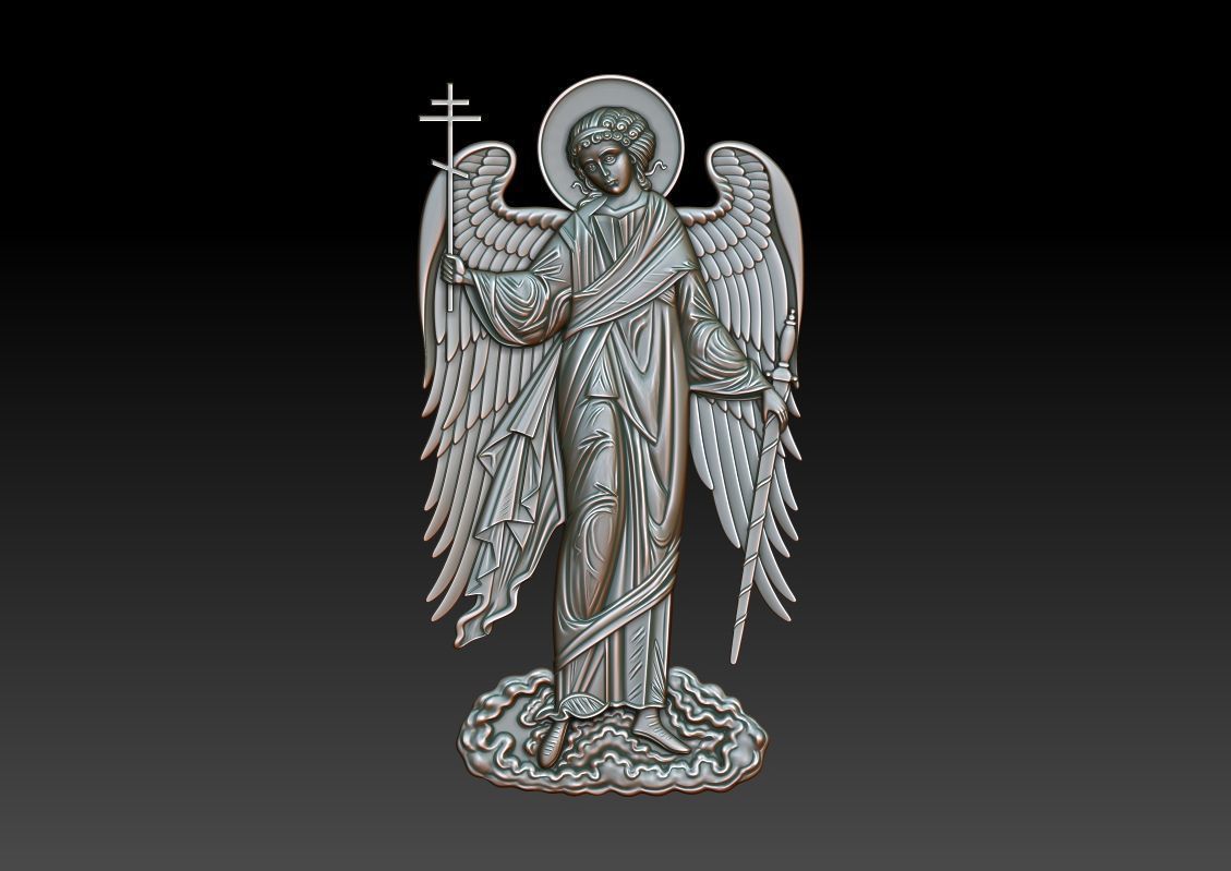 Guardian angel orthodox icon 3D model_9