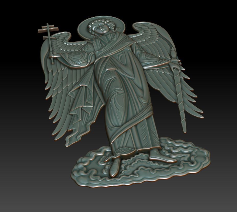 Guardian angel orthodox icon 3D model_11
