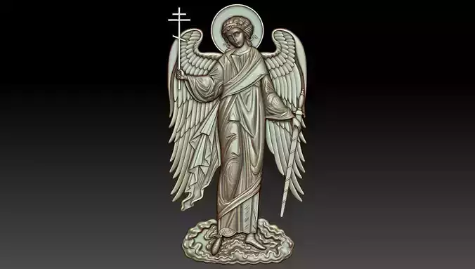 Guardian angel orthodox icon 3D model