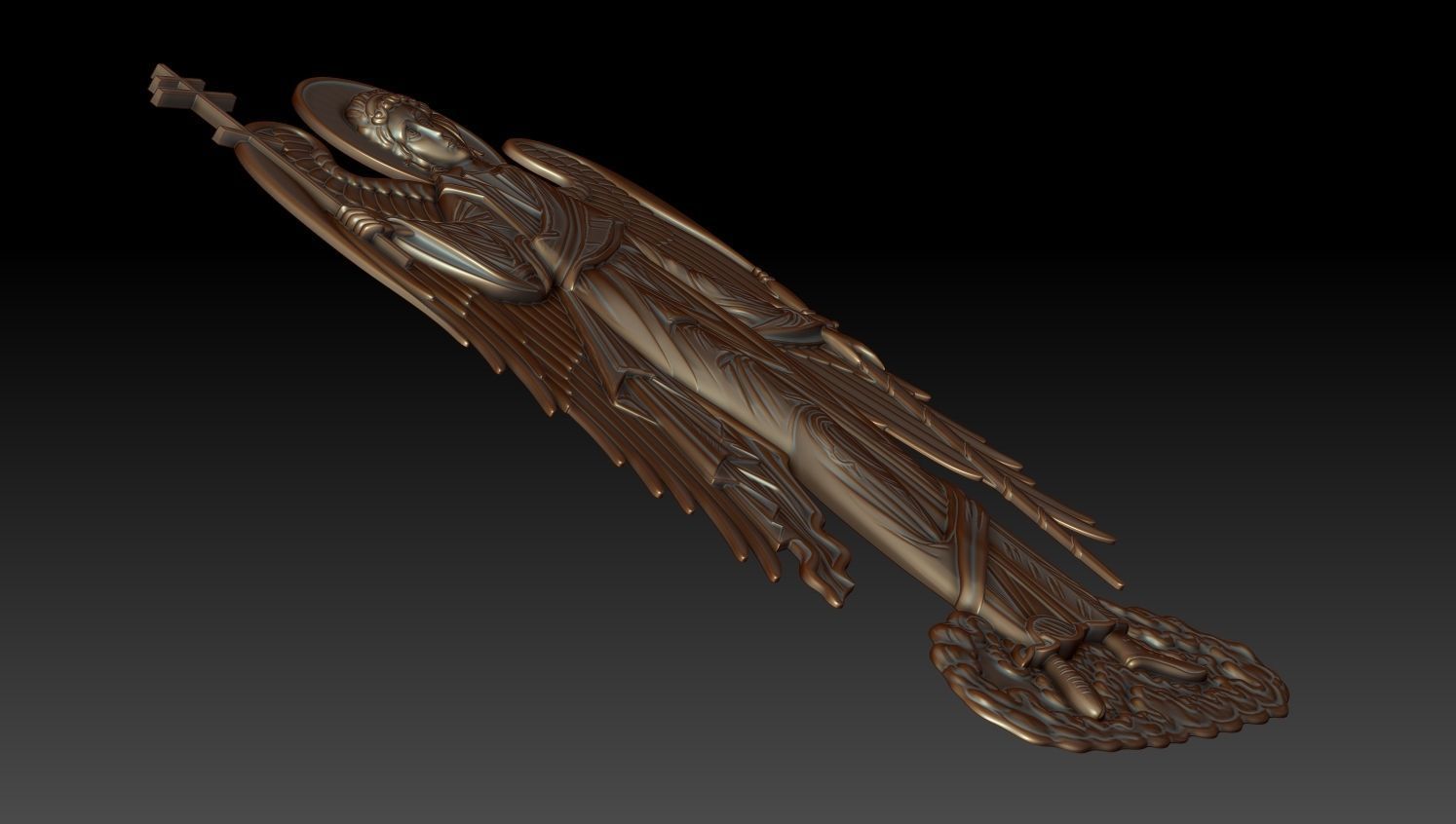 Guardian angel orthodox icon 3D model_5