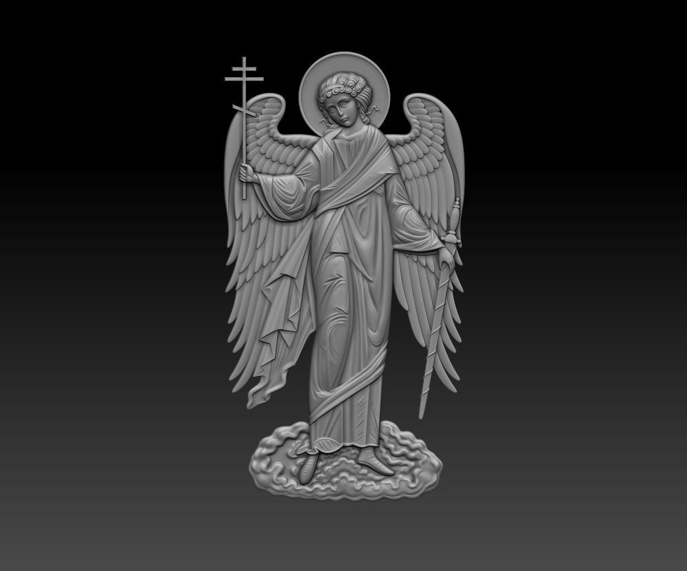 Guardian angel orthodox icon 3D model_13