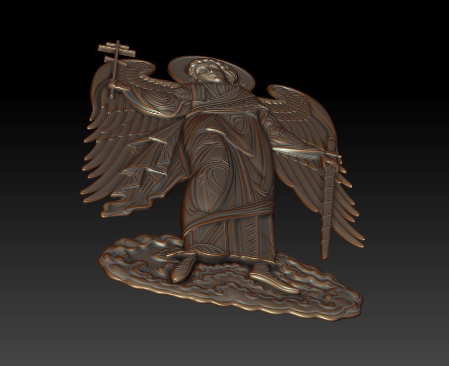 Guardian angel orthodox icon 3D model_6