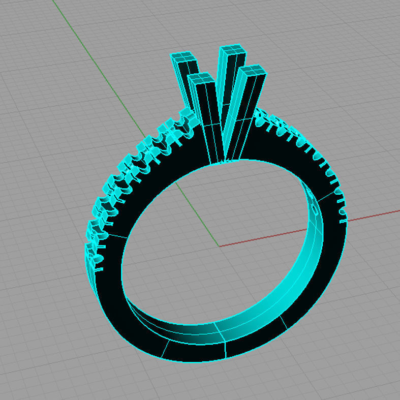 Solitaire Round diamond  Anello solitario Sl38 3D print model_3