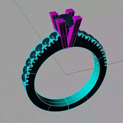 Solitaire Round diamond  Anello solitario Sl38 3D print model