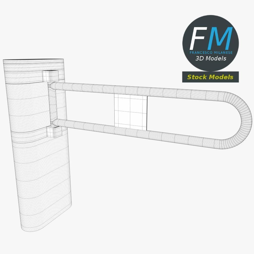 Swing barrier gate 3D model_7