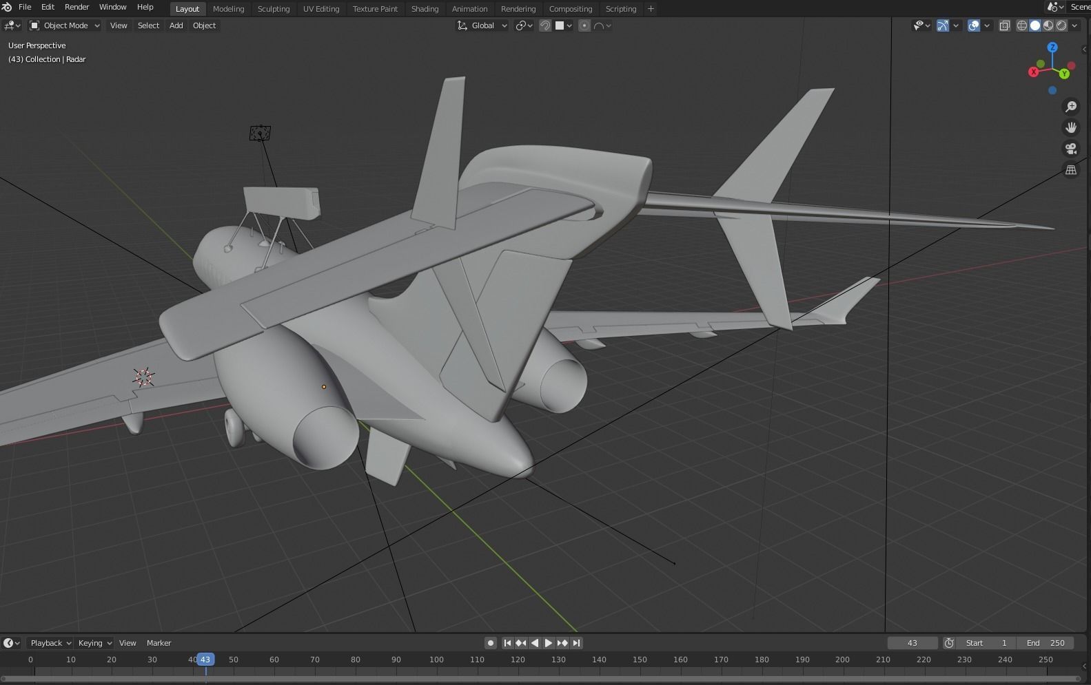 Saab GLOBALEYE - Airborne Early Warning and Control Aircraft - 3D model_40