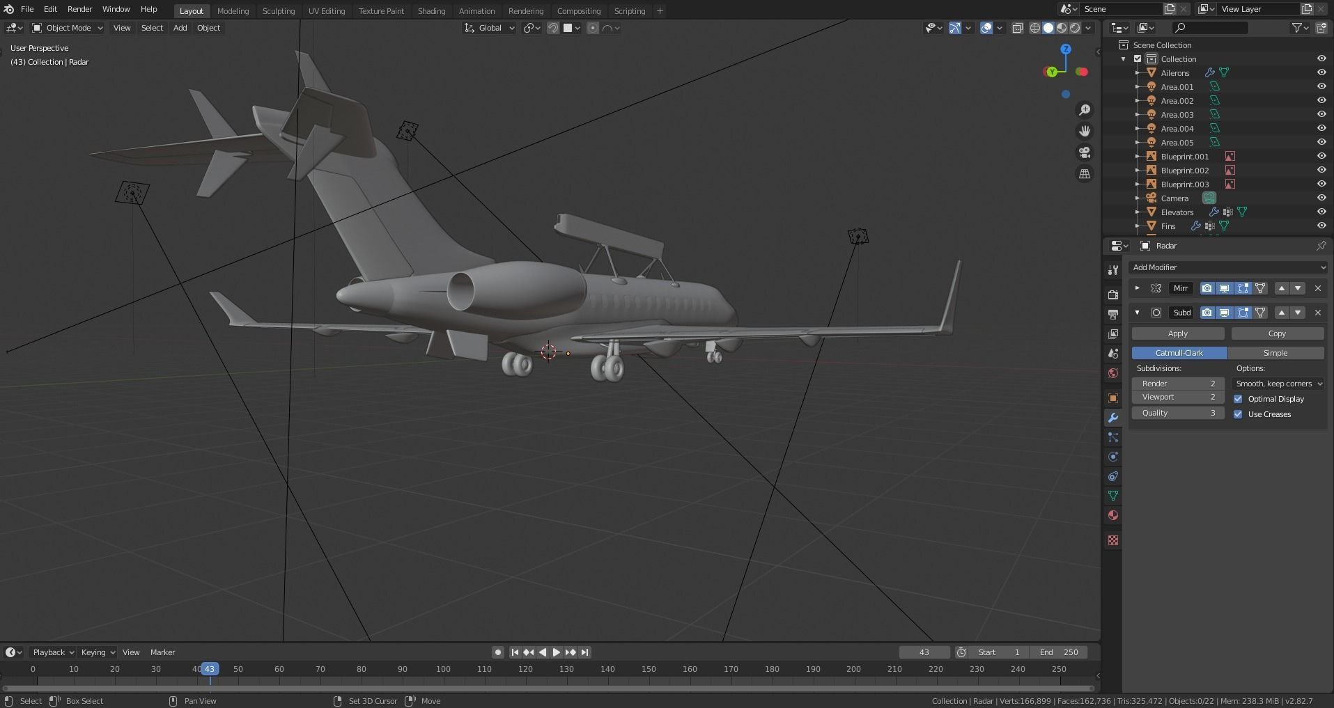 Saab GLOBALEYE - Airborne Early Warning and Control Aircraft - 3D model_30