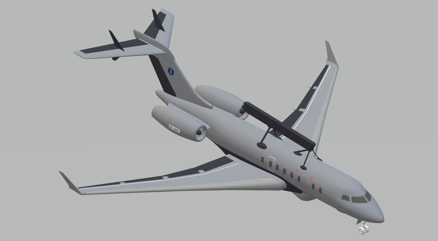 Saab GLOBALEYE - Airborne Early Warning and Control Aircraft - 3D model_45